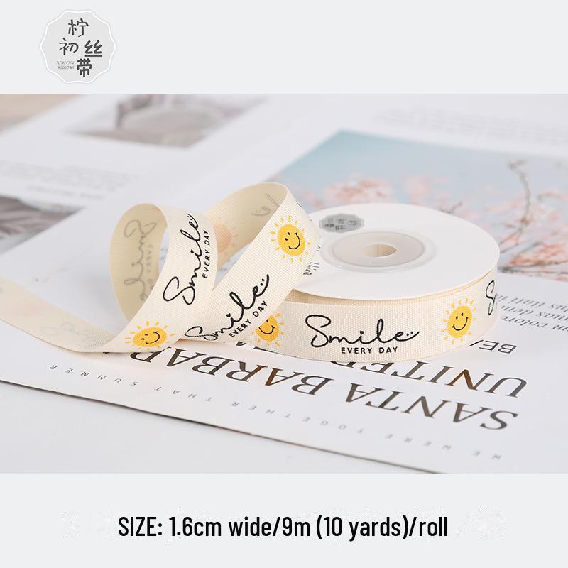 

Хлопковая лента с золотым тиснением для самодельных бантов и праздничной упаковки