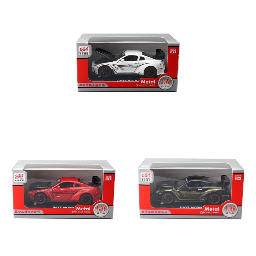 Gtr Alloy R35 Car Model 132 With Light Sound Open Doors For Gift Kids