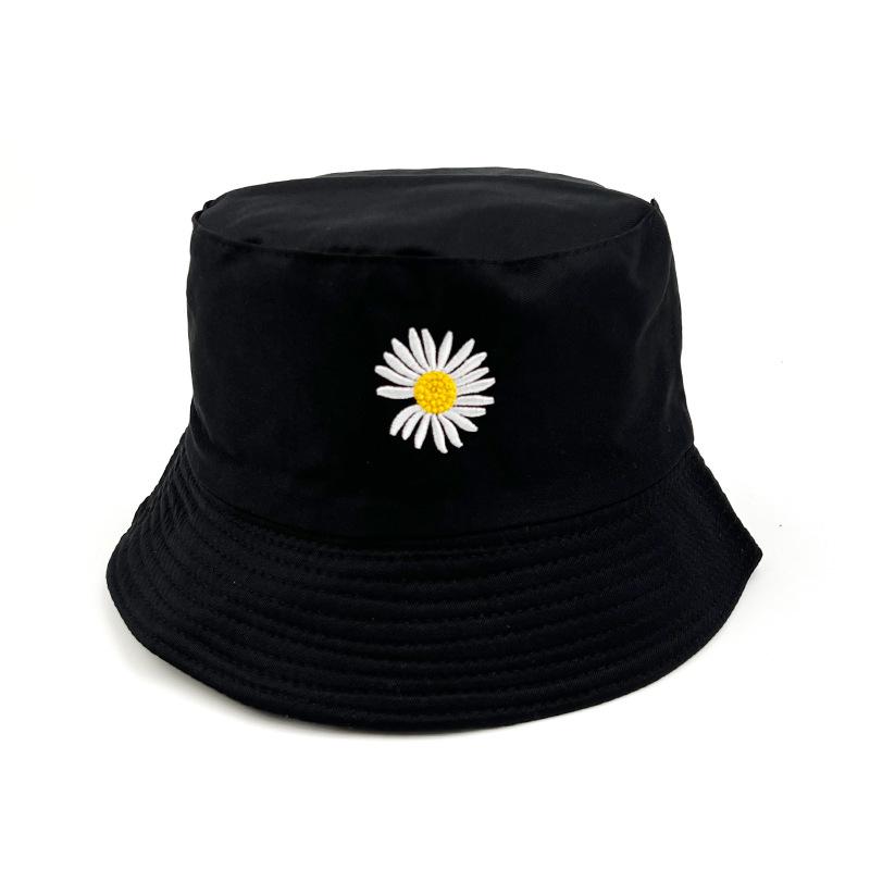 

Такая же двухсторонняя шляпа-горшок с хризантемами летом, корейская версия, мужская шляпа от солнца для женщин, шляпа рыбака с маленькими ромашками M（56-58cm）