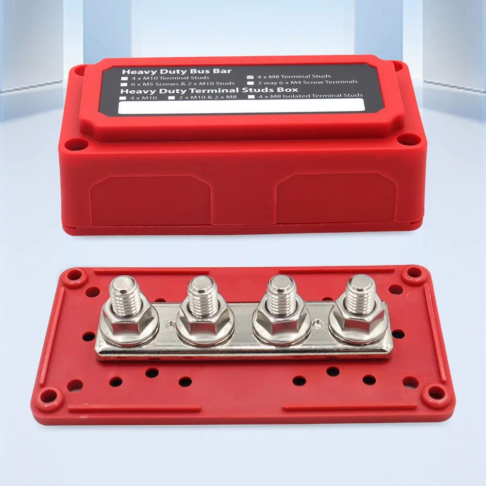

300A 48V DC Шинная коробка 4/12 клемм M10/M6 шпильки шина распределительный блок питания шина для автомобиля автофургона грузовика морского катера транспортного средства