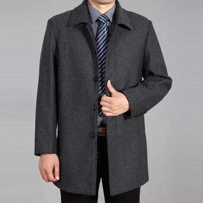 Erkekler Yün Ceket Sonbahar Kış Yün Palto Yün Ceket Erkek Bezelye Ceket Artı Boyutu 7XL