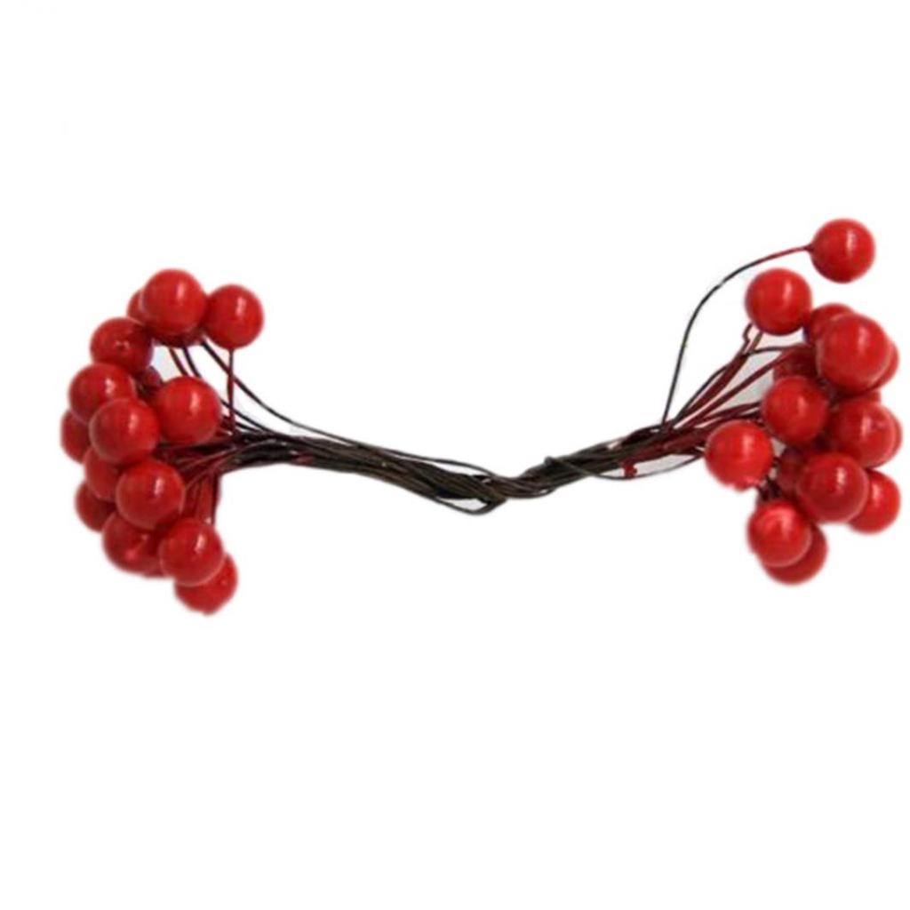 40Pcs On 1 Bunch Emulated Artificial Berries Lifelike Fake Fruit Food Home Decor MIT