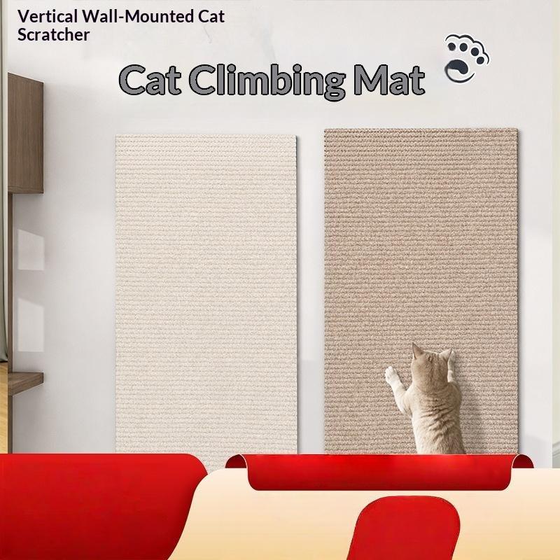 Light Grey Cat Scratch Mat Self Adhesive Carpet Roll Wear Resistant Cat Scratcher Pad For Sofa Furniture Wall Protection