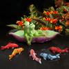 Resin Frog Couple Figurine Frog Garden Sculptures Couple Frogs Frog Garden Ornament for Balcony Home Office Garden Desk