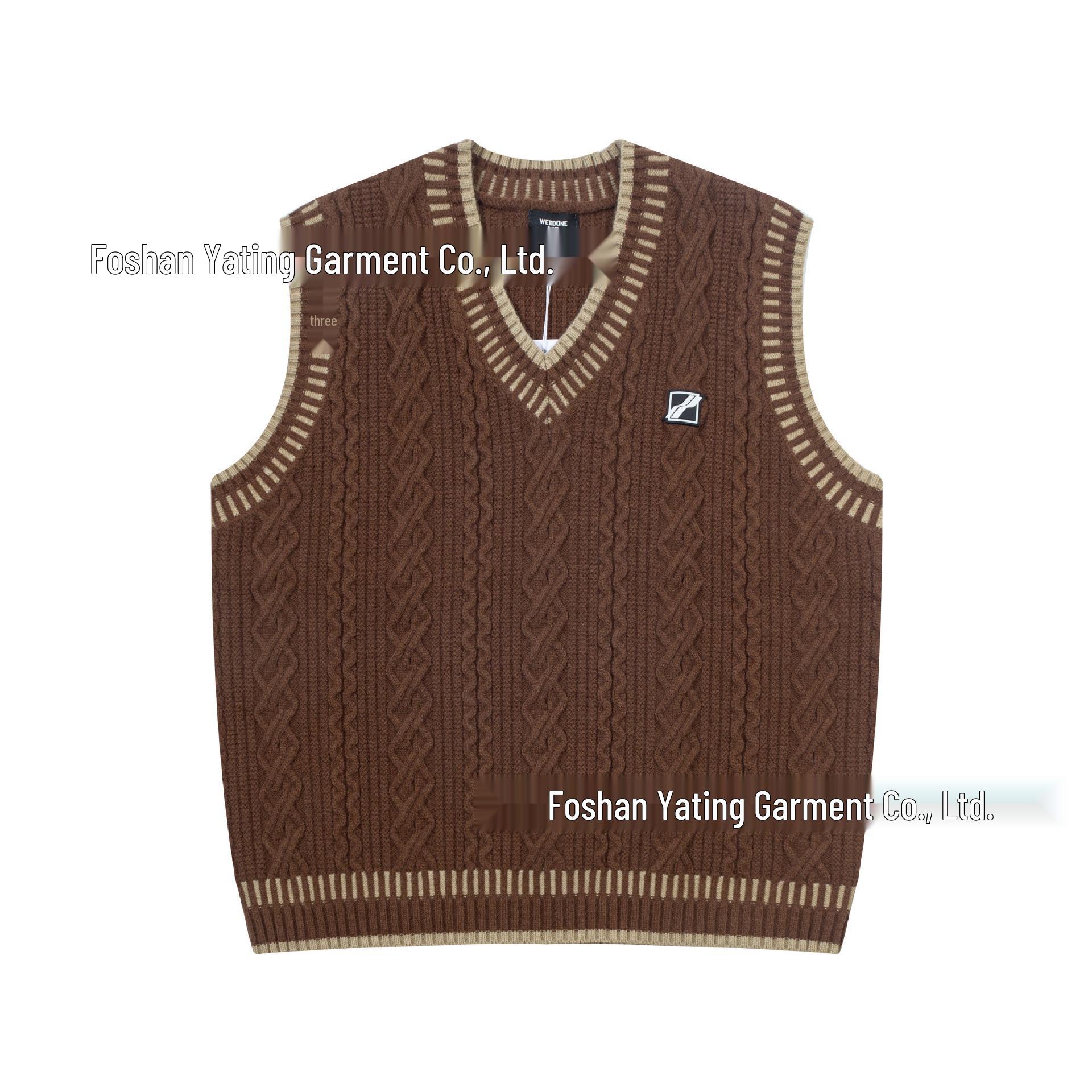 25th Anniversary Logo Embroidered Wool Knit Zip-Up Hoodie Sweater Medium