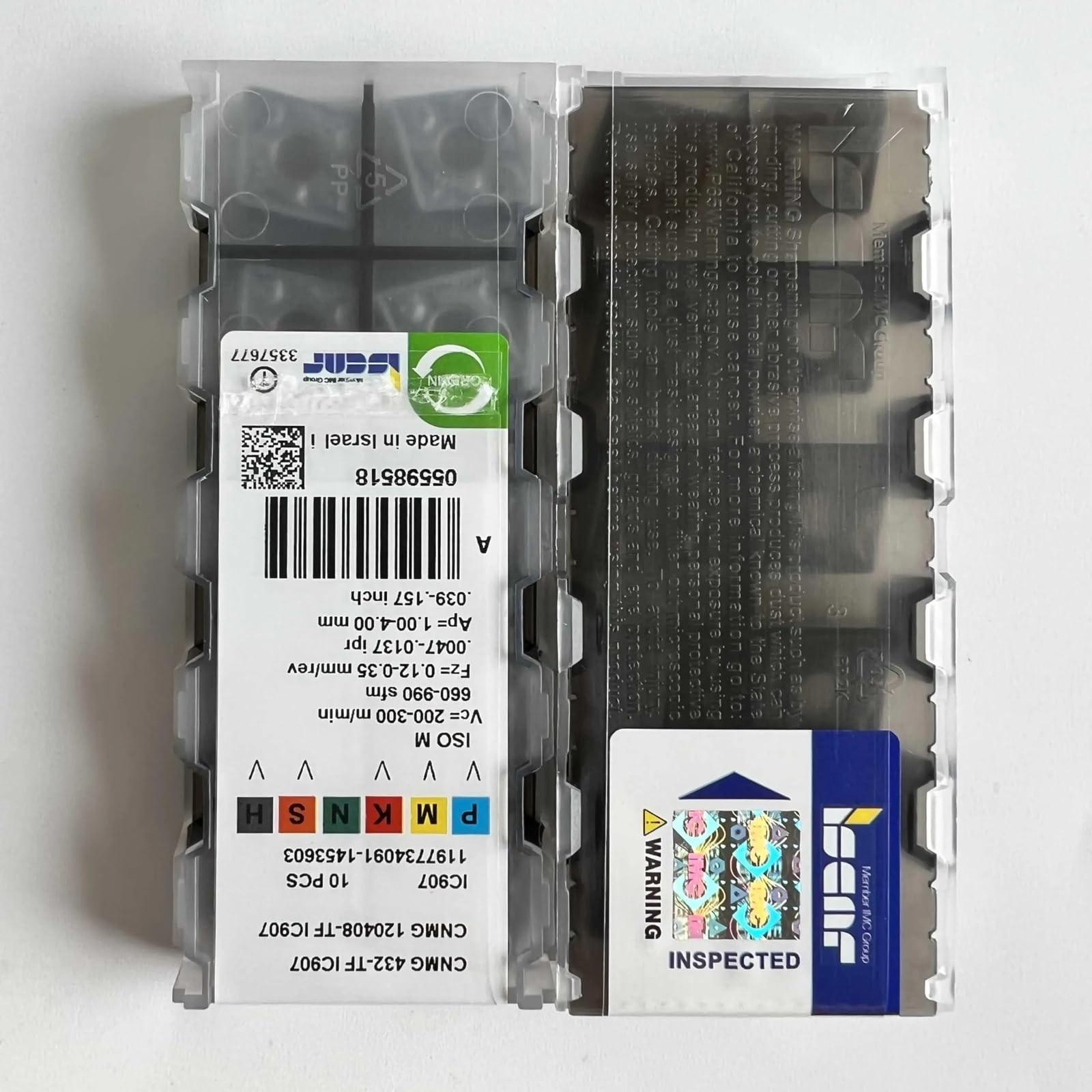 

ISCAR / CNMG120408-TF IC907 /Industrial indexable Carbide Inserts 10 PCS