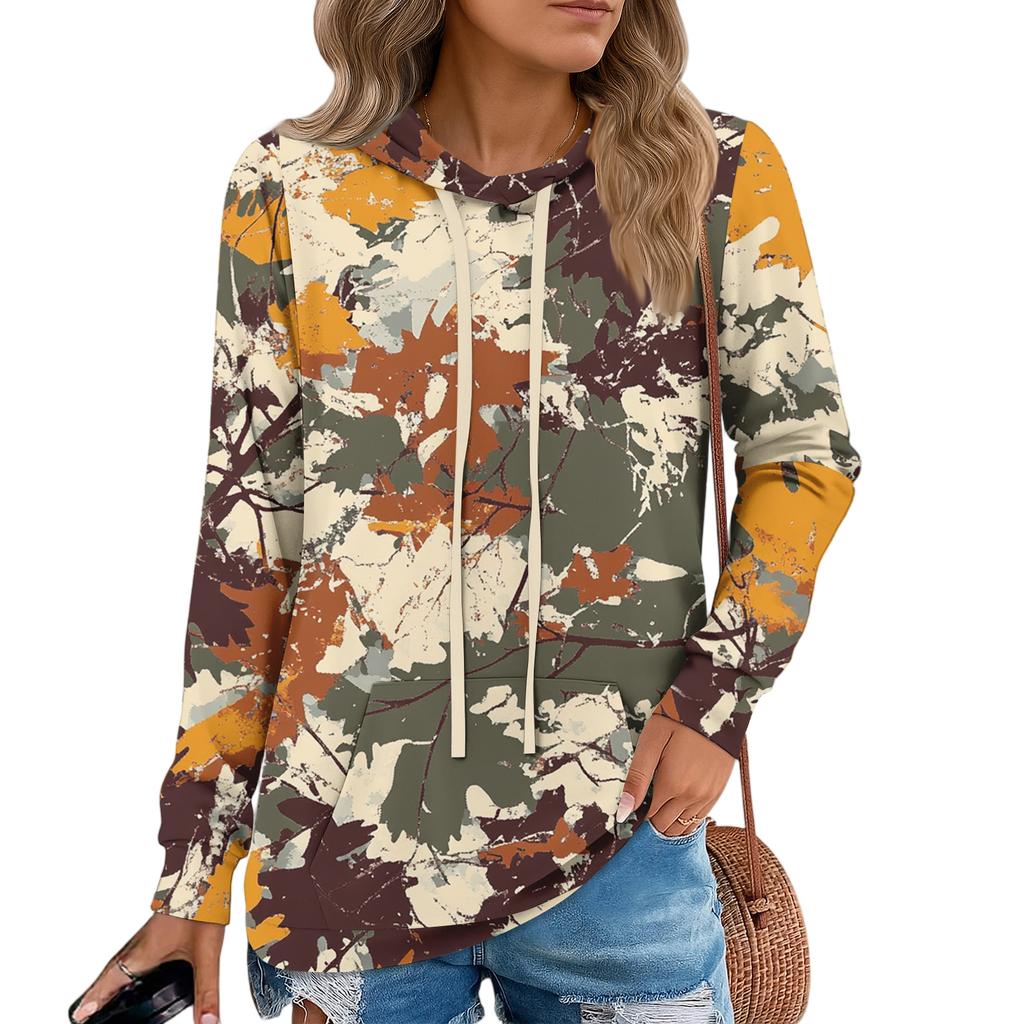 Dámské pulovrové mikiny Módní mikina s kapucí pro dospívající dívky Dámský podzimní tunikový top