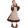 Kids Girls Children's Day Poor Maid Dress Apron Sets Cosplay Costume Stage Performance Pastoral Farm Frence Lolita Dress Up Halloween Outfit