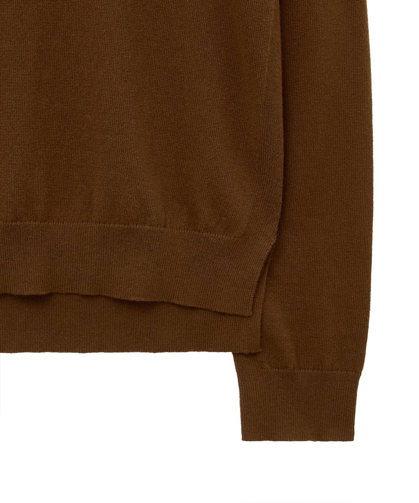 NOIRER Cashmere Cotton Turtleneck (Brown)