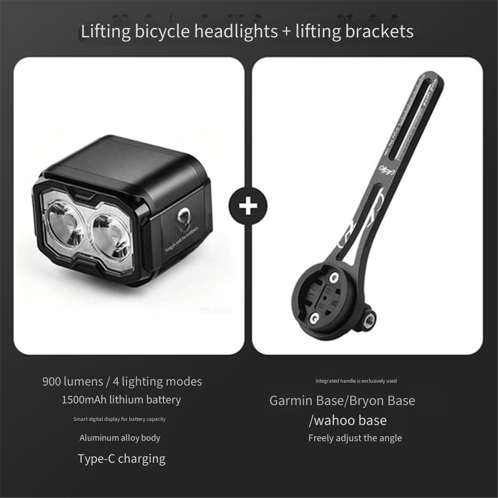 Luce Anteriore per Bicicletta da 900 Lumen con Supporto Integrato Impermeabile Fascio Super Luminoso Lampada per Bicicletta per Mountain Bike Ciclismo Notturno