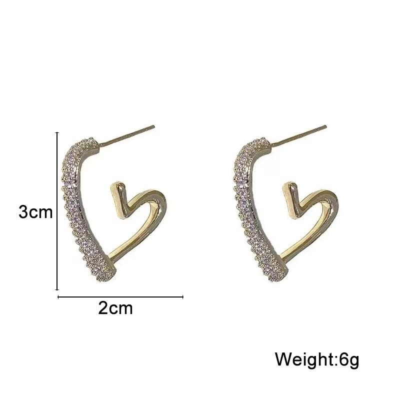 

Heart Dangle Earrings for Women Colorful Enamel Crystal Love Heart Sweet Korean Fashion Female Drop Earrings aretes de mujer