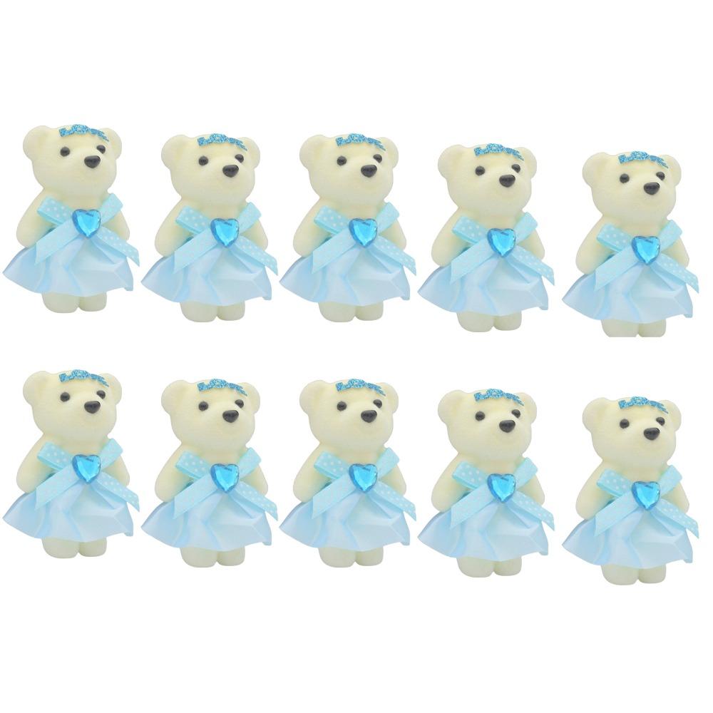

10pcs/set Foam Bear Bear Plush Foam Toys Plush Animal Cartoon Mini Bear Flower Bouquet DIY Plush Doll Cartoon Bouquet Doll небесно-голубой