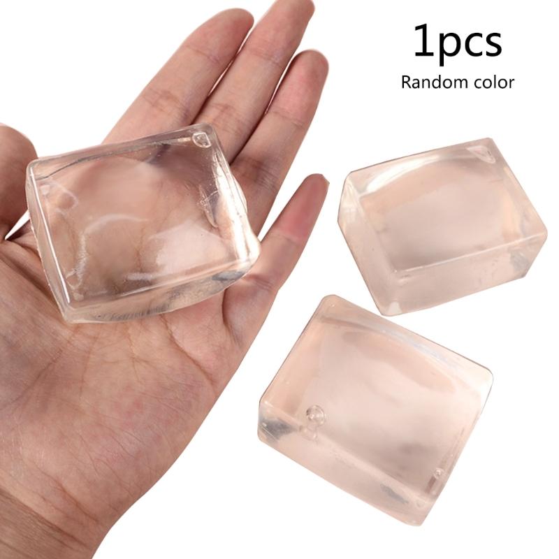 Crystal Unbreakable Ice Cube Figurine Maltose Novelty Gag Table Sensory Toy прозрачный