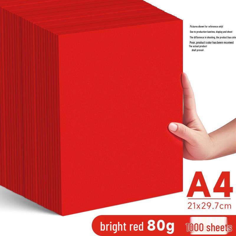 Leuchtend rotes A4/A5 70g Druckpapier für Büro und Basteln