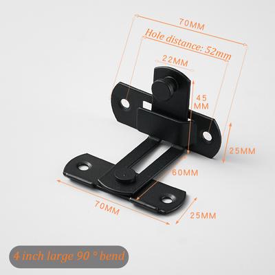 Fibbia di Chiusura per Porta in Acciaio Inossidabile Latch Antifurto per Porta Scorrevole Fibbia di Chiusura per Porta a Fienile Gabbia per Animali Domestici Serratura per Porta Angolo Retto di 90 Gradi Mini Latch