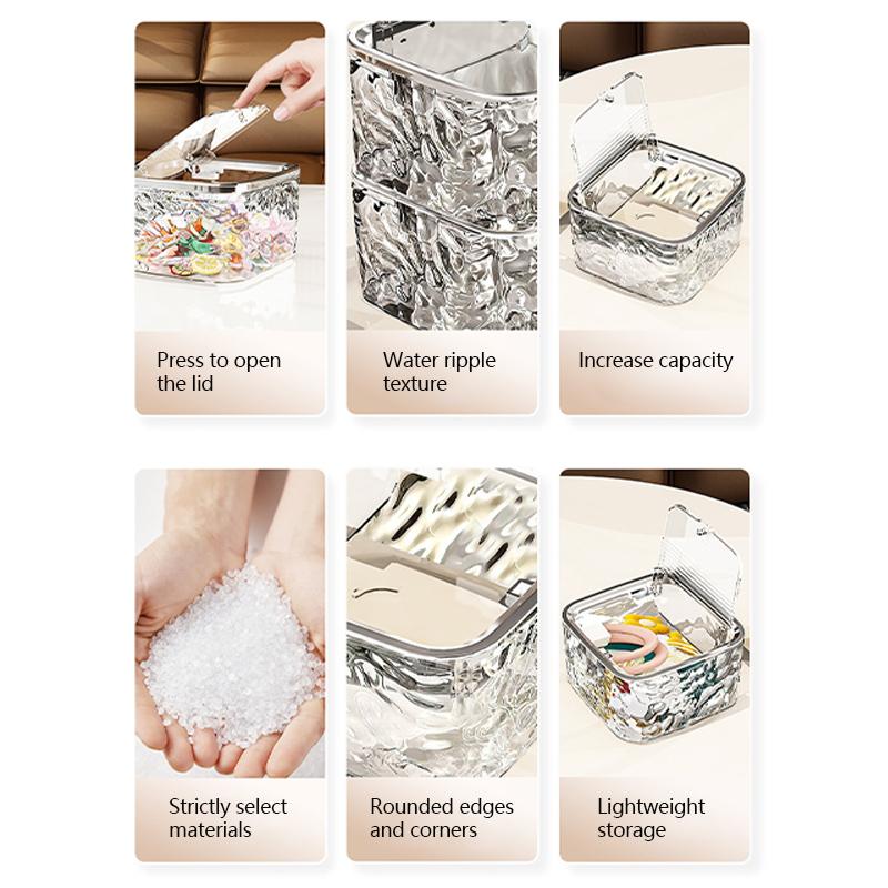Aufbewahrungsbox für Haarschmuck Haarspange Haarband Band Transparent Acryl Organizer Desktop Aufbewahrungskorb Waschmittelkapsel Aufbewahrung