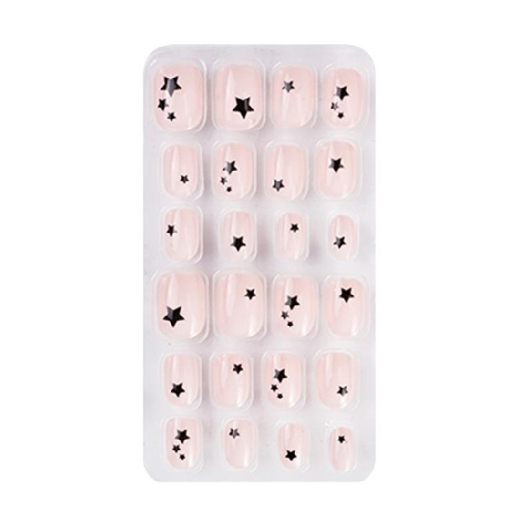 Кэнди-ногти Накладные ногти для детей Накладные короткие Милые Розовые Простой узор