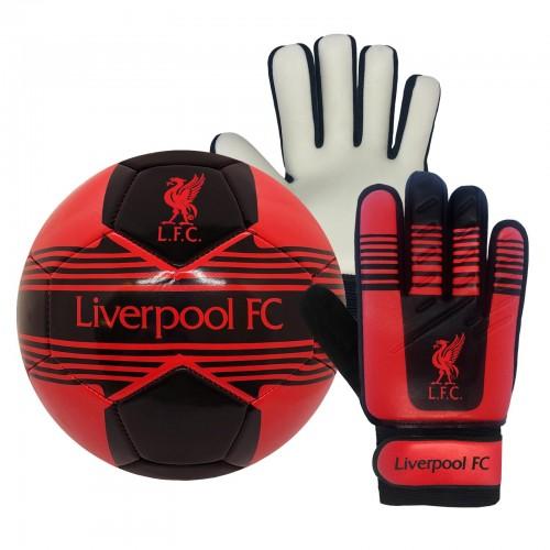 Liverpool FC Boys Youths Goalkeeper Gloves Set
