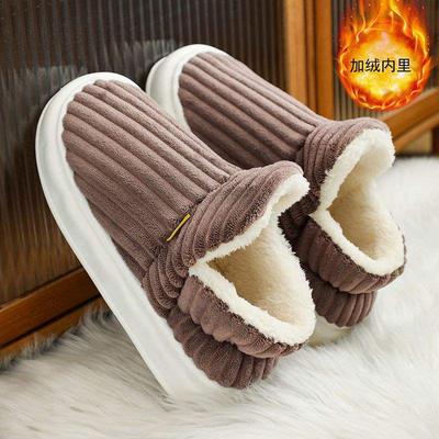 Baumwollstiefel Herren Winterkleidung Samt warm nordöstliche Baumwollschuhe Tasche Absatz kalte Schneestiefel Zuhause rutschfest Brotschuhe