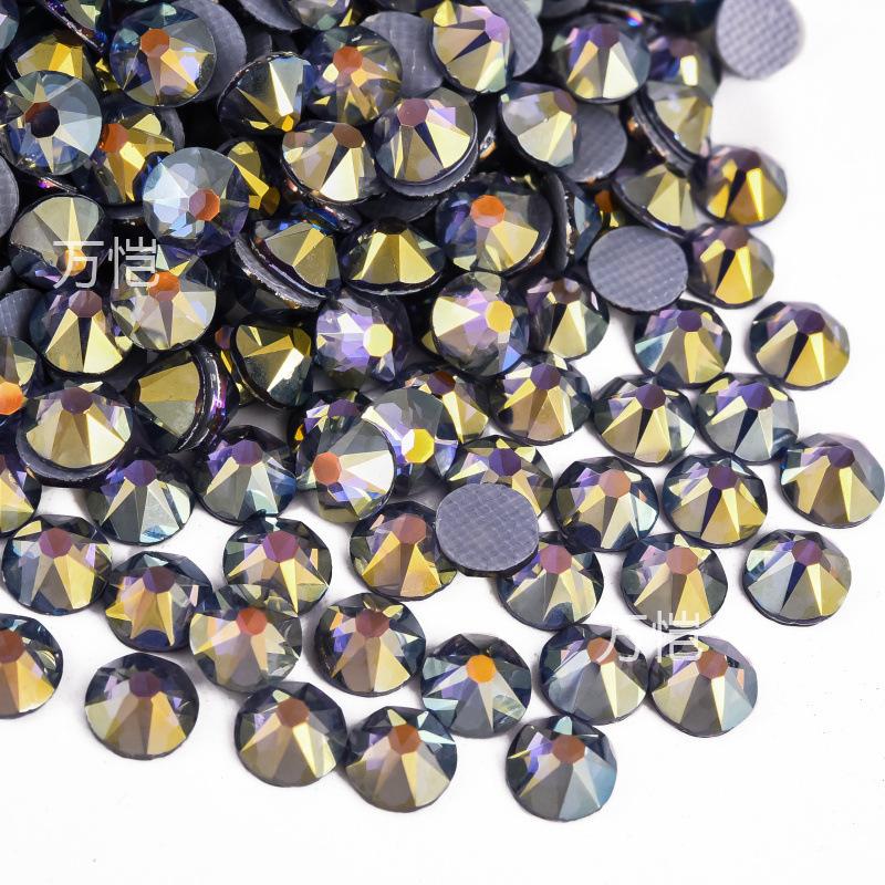 Eight Big And Eight Small Imitation Austrian Hot Diamond Ab Color, Glass Rhinestone Hot Melt Adhesive Bottom Hot Diamond Diy Clothing Accessories