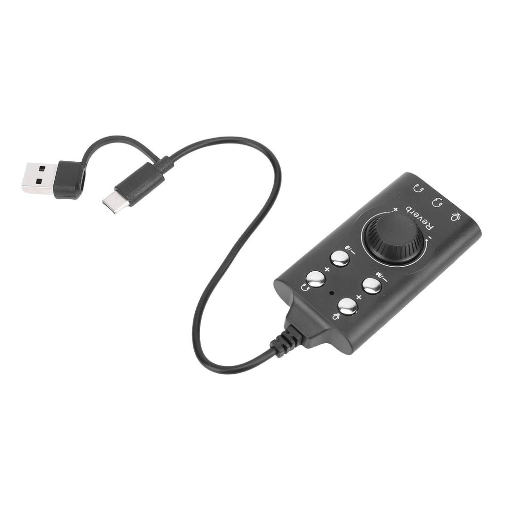 USB Sound Card External Stereo Sound Card with Volume Control USB To 3.5mm   Sound Adapter for PC Laptop Desktop Headset
