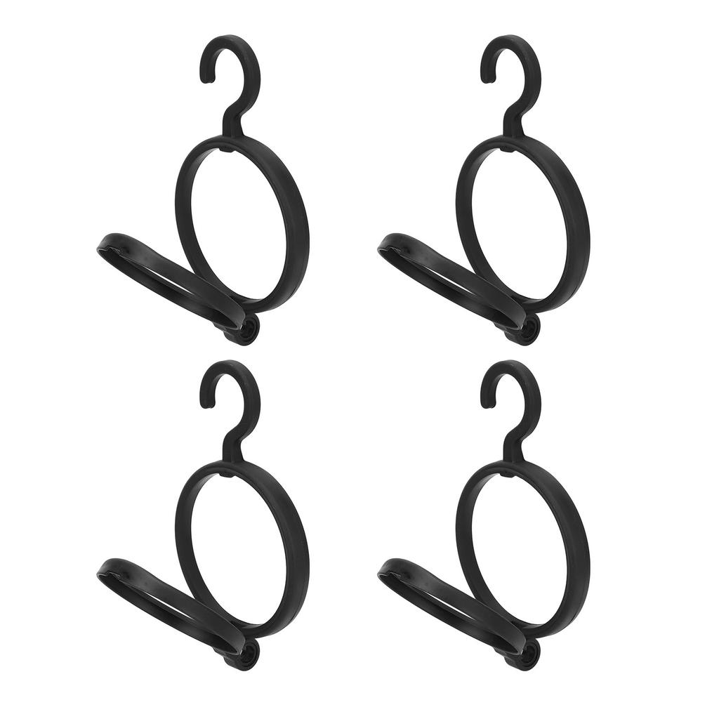 4pcs Wig Hangers Portable Black Wig Storage Racks Collapsible Wigs Hanging Display Stands
