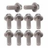 10pcs M6 Stainless Steel SS304 Hex Flange Screws Washer Head S Fastener