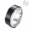 Stainless Steel Rotating Anxiety Fidget Spinner Rings For Couples Worry Stress Relief Metal Rock Band Ring Anillo Antiestres