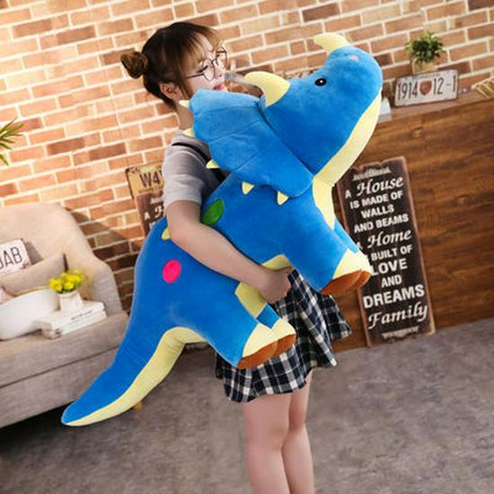Cute Triceratops Plush Toy - Dinosaur Cushion Doll for Kids' Birthday Gift