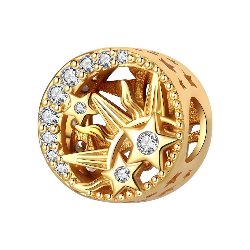 NEW 925 Silver Charm Beads Fit Original Bangle DIY Star Moon Sun Cross Heart Designs Perfect Party Gift