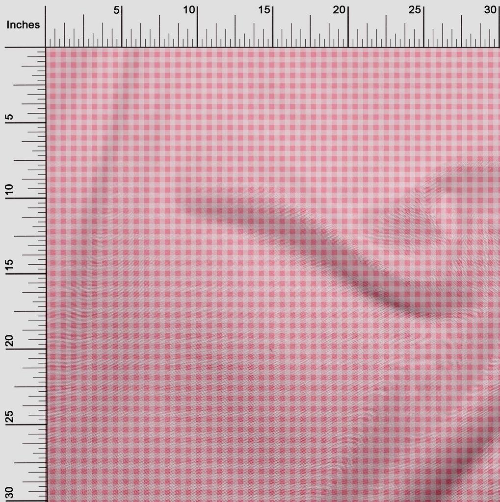 oneOone Cotton Flex Fabric Gingham Check Print Fabric BTY 40 Inch Wide