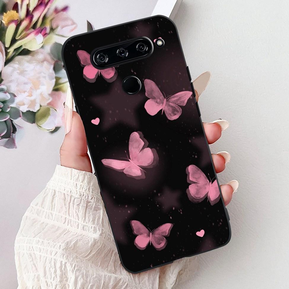 Funda For LG V40 ThinQ Case Cover Silicone Luxury Fashion Cute Cat Cool Shockproof Bumper Casing For LG V405 LM-V405 LM-V409N