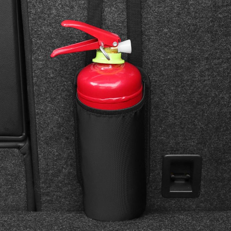 Car Seatback Bottle Bag Car Seatback Bag Travel Auto Bag Water Cup Storage Bag Fire Extinguisher Mount Holder For Car