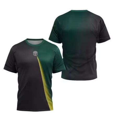 Skull Quick Dry Urban Padel T-Shirt High Quality Non-Woven Tennis Training T-Shirt Clothing New Summer Men's