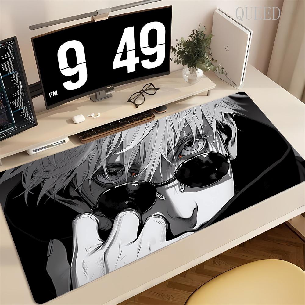 Tappetino per Mouse Grande 90x40CM Nero Anime Jujutsu Kaisen Ryomen Sukuna Tappetini Mouse XXL Accessori Gaming per PC Computer Tappetino da Scrivania Antiscivolo