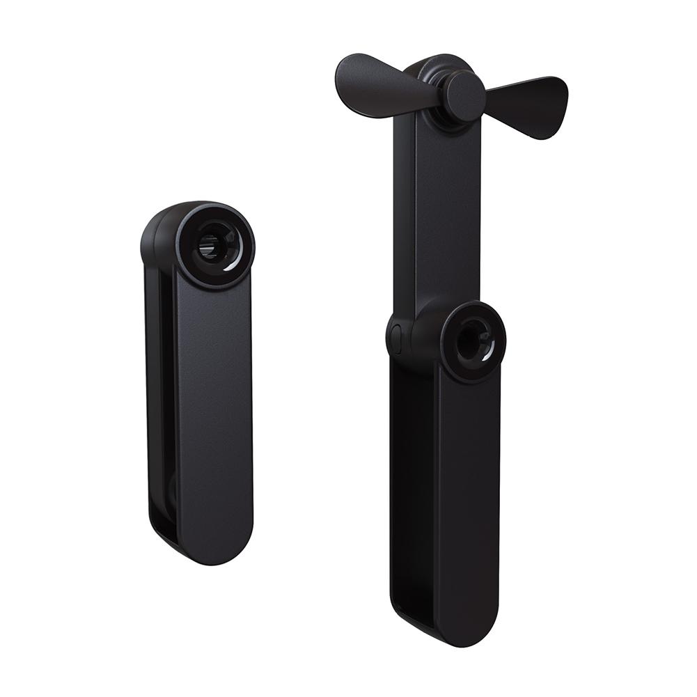 

Мини-складной вентилятор с зарядкой через USB, 3-скоростной складной ручной вентилятор, многофункциональный легкий настольный вентилятор с батарейным питанием для путешествий на открытом воздухе чёрный