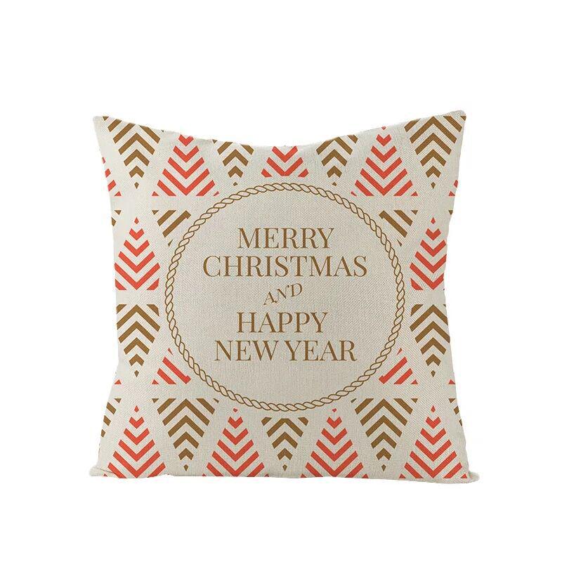 Linen Christmas Pillowcase Home Christmas Sofa Pillowcase Christmas