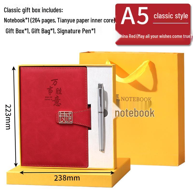 A5 Custom Strap Diary Notebook with Logo in Gift Box