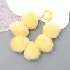 New Korean Version Plush Ball Pendant Handmade Bead Phone Pendant Short Wristband Anti Loss Chain for Women Bag Accessories