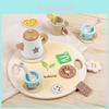 Fun Wooden Simulation Afternoon Tea Set Dessert Model Children Toy For Kids Pretend Play And Tea Party Fun