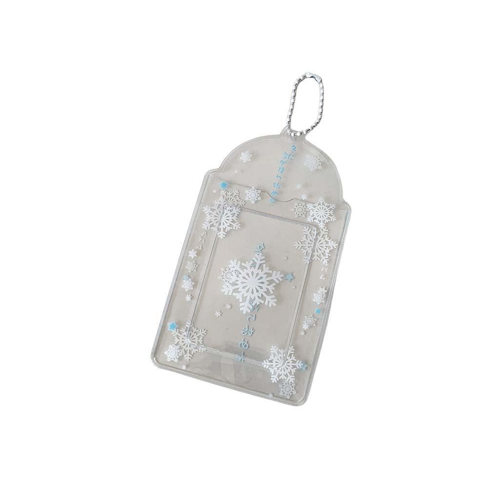 Love Heart Pendant Photocard Holder Snowflake Idol Card Display Protector  School Stationery
