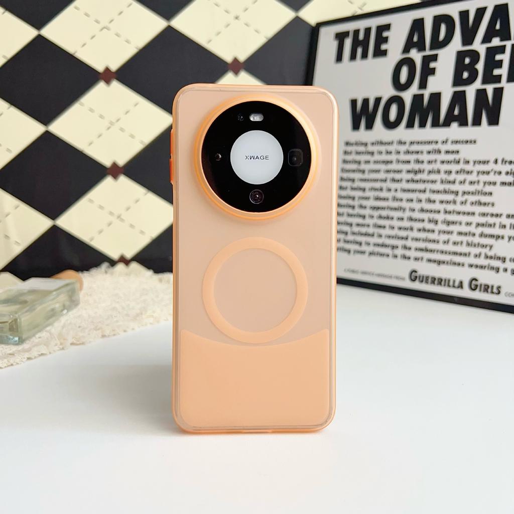 Soft Shadow PC Mobile Phone Case Is Suitable for Huawei MTE80PROMAX Metal Color Scheme Button MATE80 Trend Hard Case