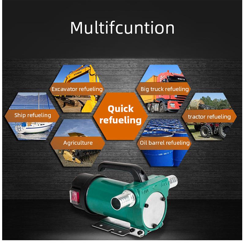 Water Pump Oil Pump 12V/220V Mini Pump DC Fuel Dispenser Car Mounted Diesel Electric Portable Battery Fuel Pump