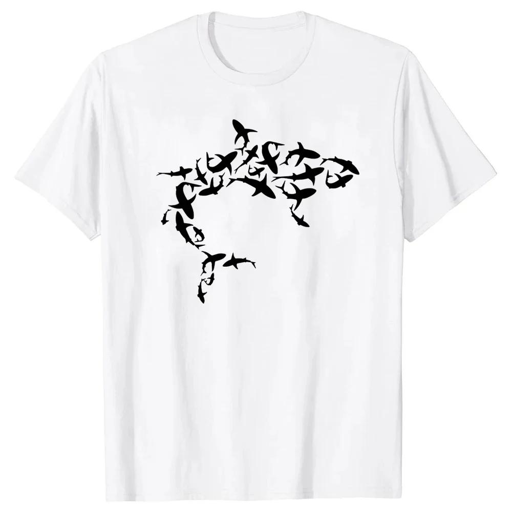 Great White Shark Lover Marine Biology Animal Science T-Shirt Unisex Unisex Plus Size O-Neck Streetwear Unisex Tees