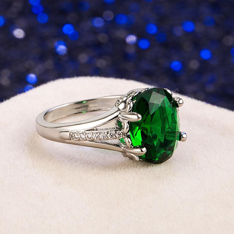 Genuine 925 Sterling Silver Jewelry Natural Beryl Gemstone Ring Women Silver 925 Jewelry Bizuteria Anillos Wedding Ring With Box