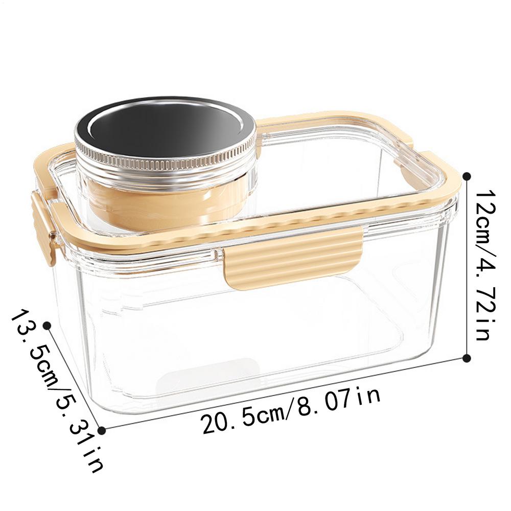 Food Storage Container Fresh-keeping Box Salad Storage Tool Lunch Container with Seasoning Box for Office And Travel Convenient