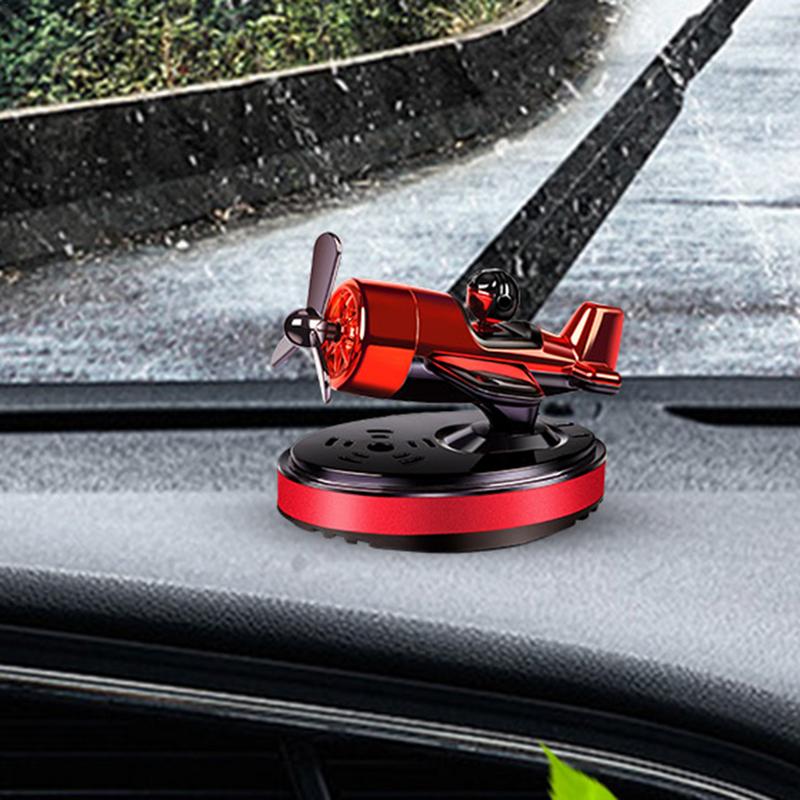 Auto-Parfüm-Diffusor, rotierender Auto-Lufterfrischer, Öl-Diffusor, solarbetrieben, Auto-Aromatherapie mit Duftöl, Flugzeugform