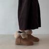 Warm velvet snow boots medium tube thickened fashion women's thick-soled round head two wear women's Birkenstocks