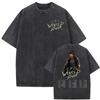 Rapper CRO Album World Tour Vintage Washed Tee Shirt Men Women Fashion Gothic High Street Tshirt Casual Short Sleeve T Shirts