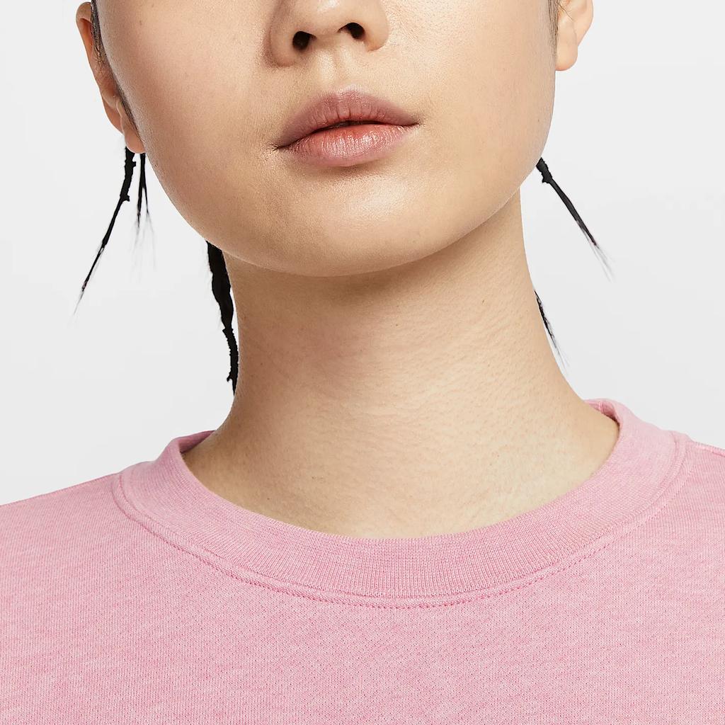 New Nike Sportswear Club SS25 Sweatshirt Women's Elemental Pink/Heather HJ0981-699